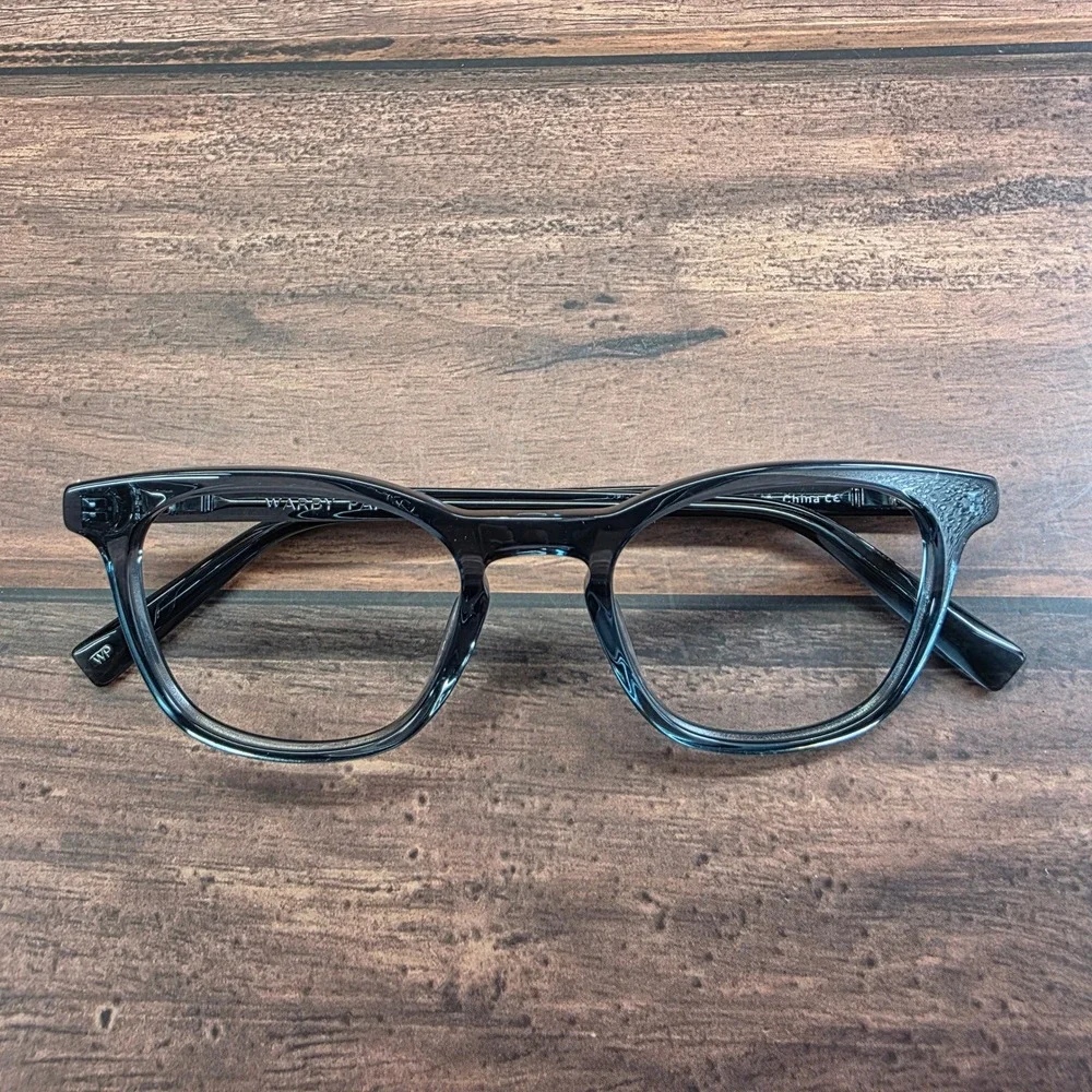 Warby Parker Turner Eyeglasses Carbon Grey Black Frames 48-20-142 W 370